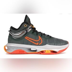 Nike Gray and Orange Men's Sneakers